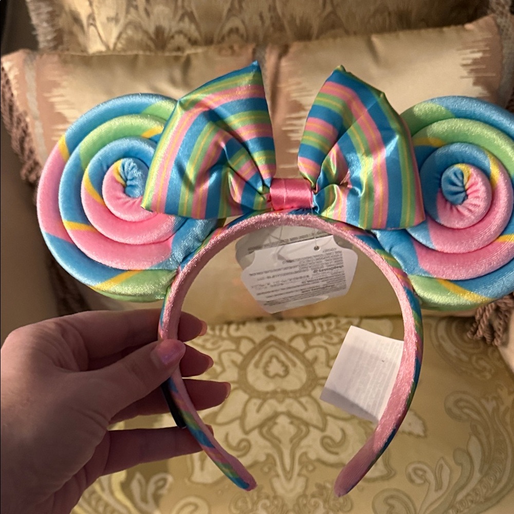 Disney Rainbow Swirl Minnie Mouse Ears Headband
